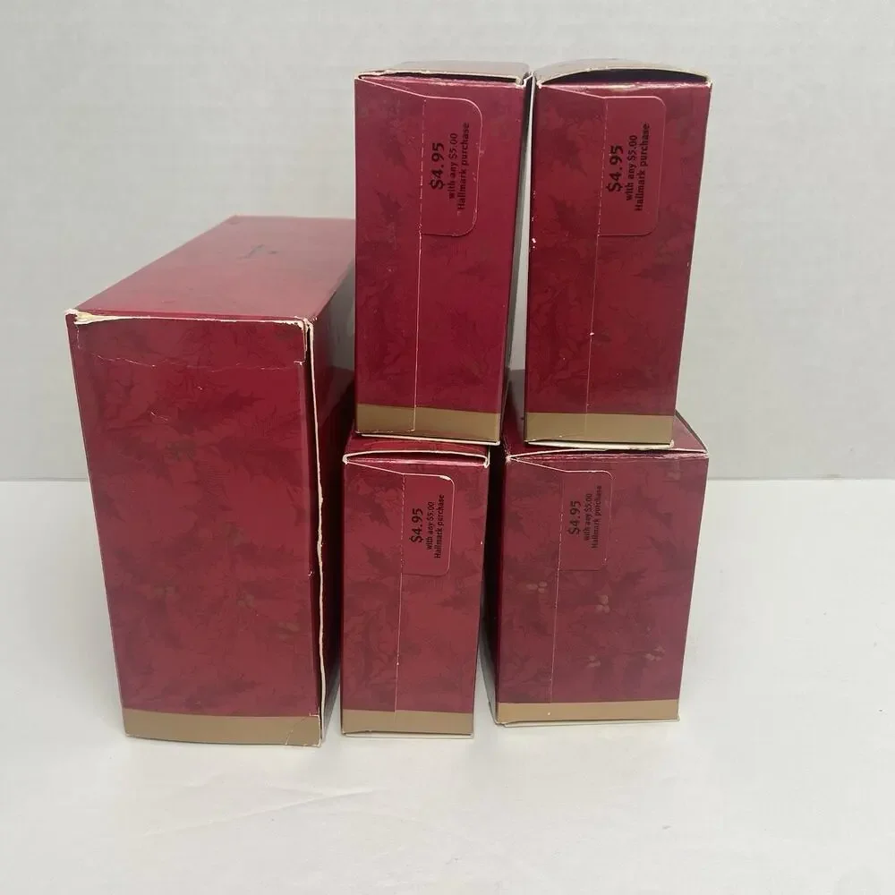 Hallmark The Bearingers Christmas Complete Set with boxes 1993, 5 piece Set